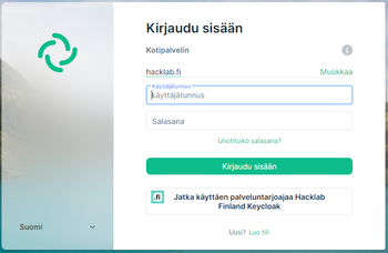 Login page Login page