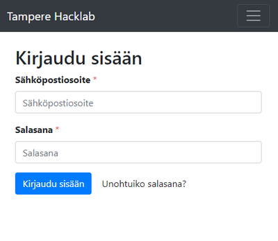 Jäsenrekister login
