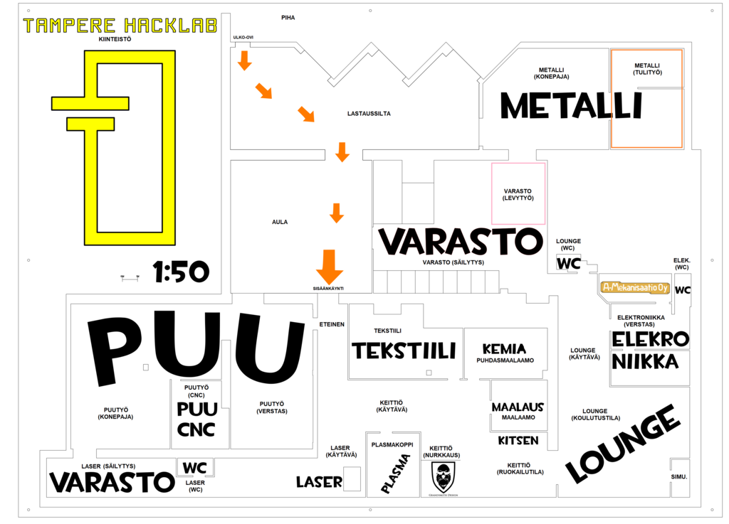 Map of Tampere HackLab